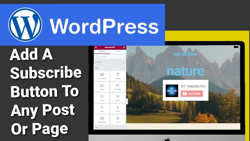 alt="YouTube Subscribe Button On WordPress"