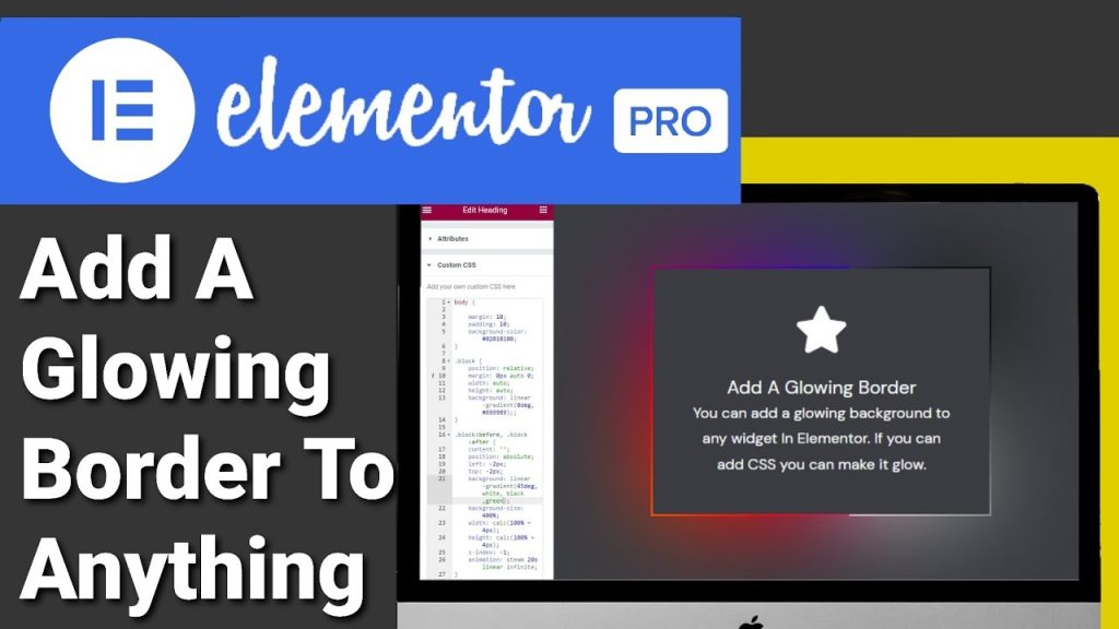 alt="Glowing Gradient Border In Elementor" alt="Glowing Border"