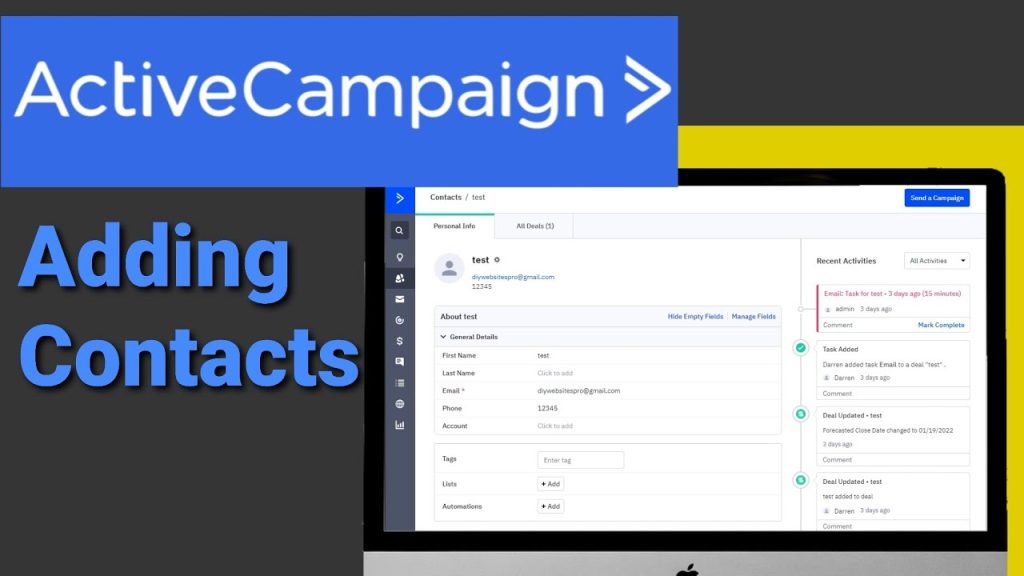 alt="Add Contacts In ActiveCampaign"