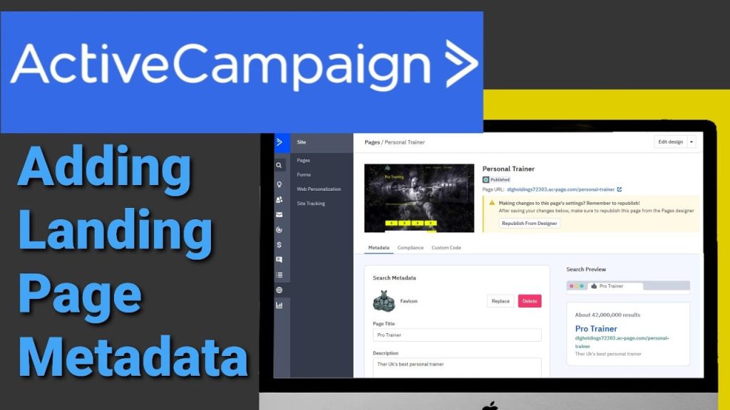 alt="Metadata To ActiveCampaign Landing page"