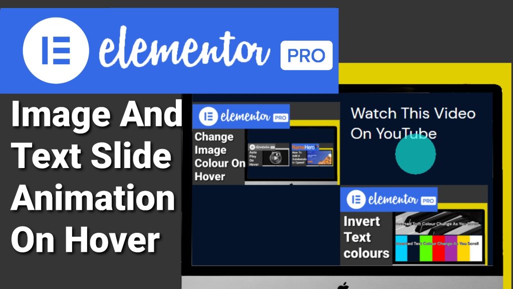 alt="Elementor Card Slide Down Animation On Hover"